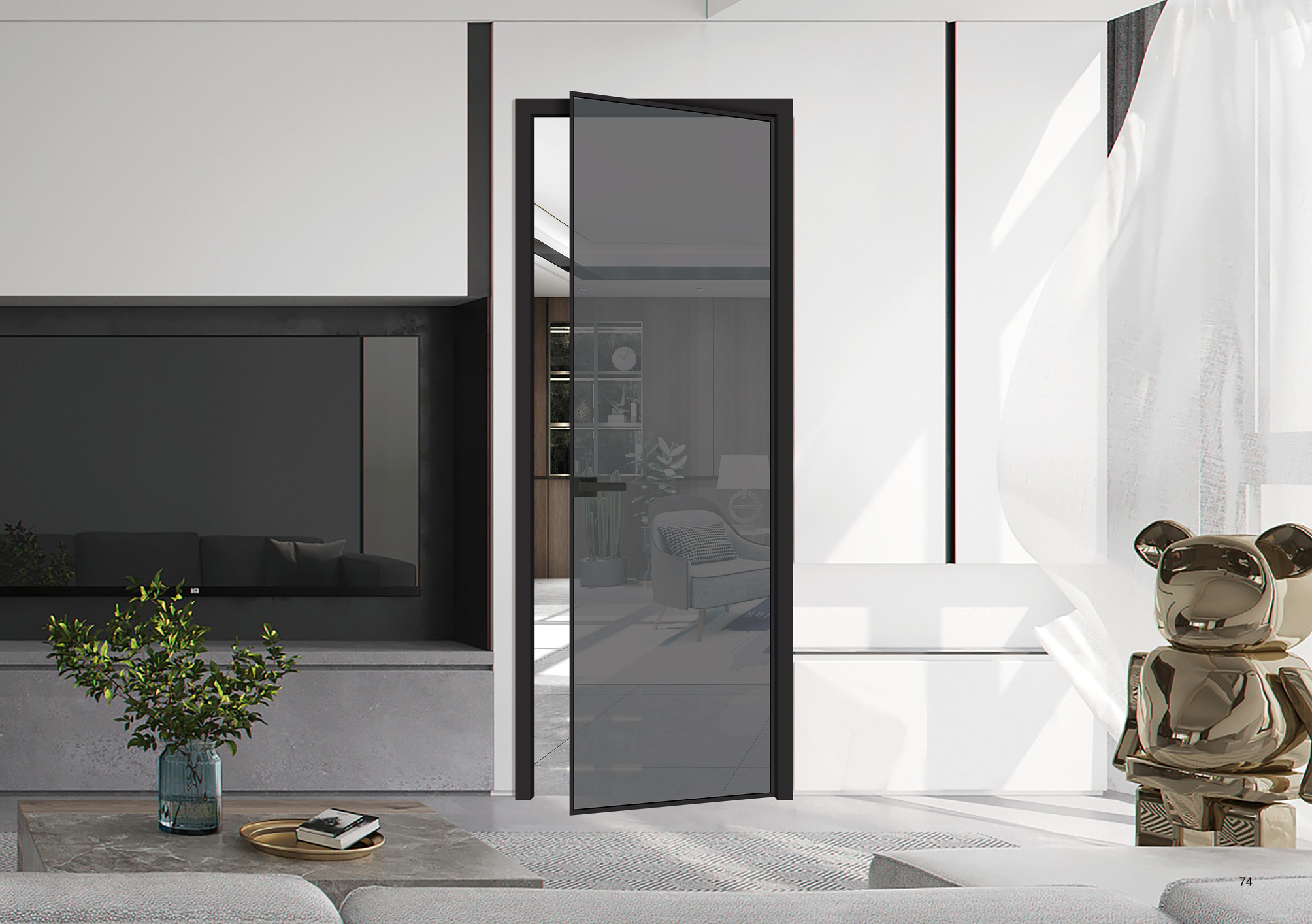 3516 series Aluminum Narrow Casement Door